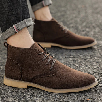 British Style Suede Ankle Boots