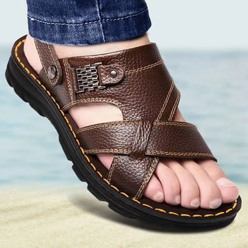 Non-slip Leather Men's Sandals