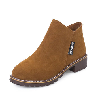 Korean Style Side Zipper Chelsea Boots for Women