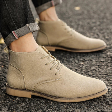 British Style Suede Ankle Boots