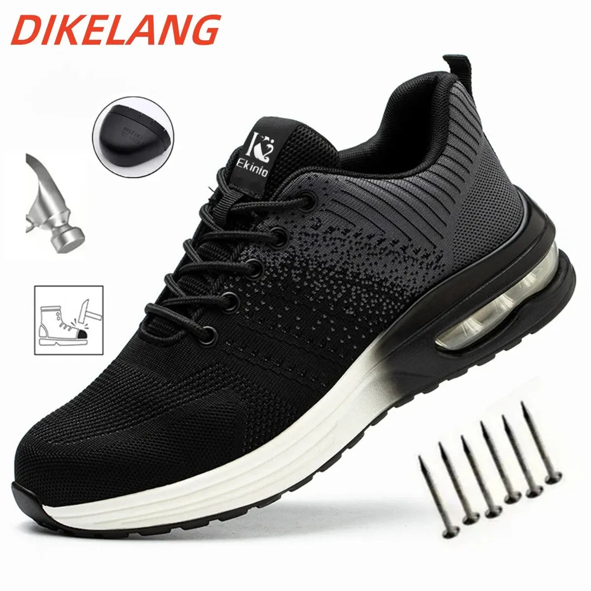 Air Cushion Steel Toe Work Safety Shoes