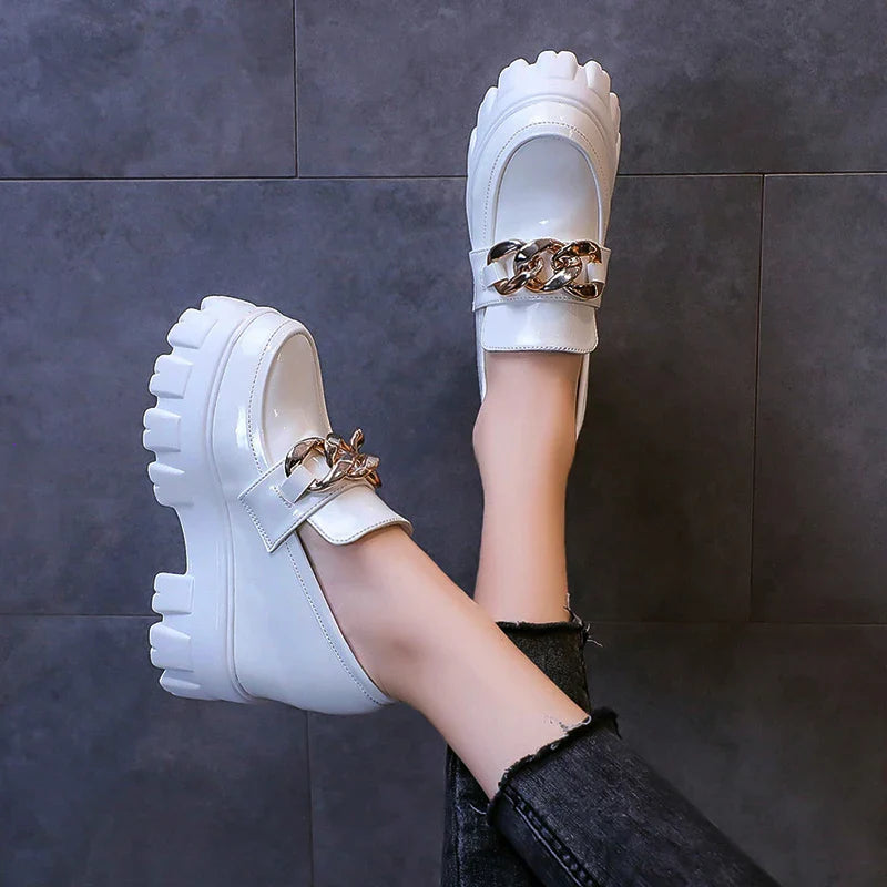 GlamRock Platform Chain Sandals - Spring/Summer High Heels for Women